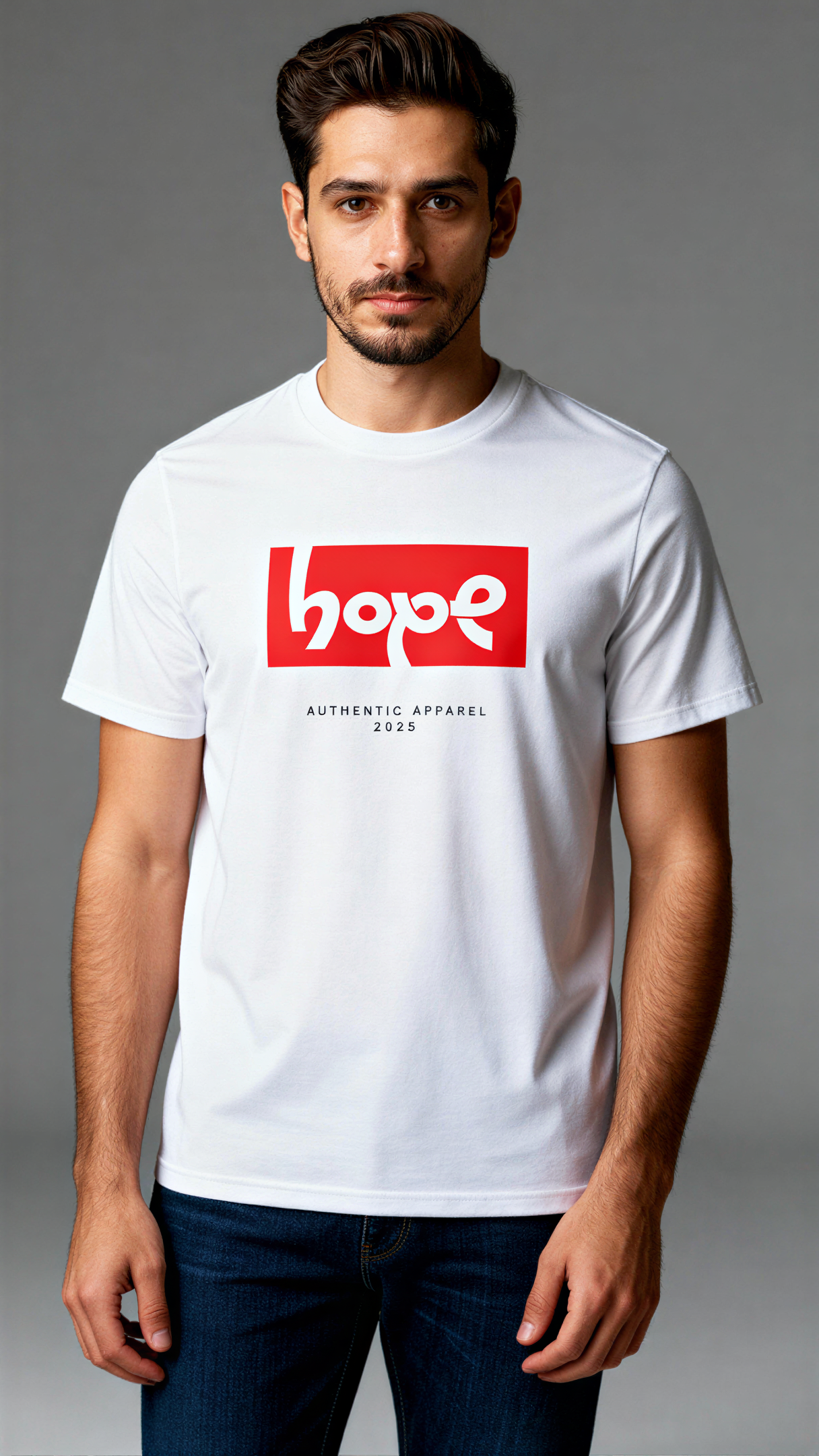 חולצת Hope מכותנה אורגנית של אדם וטבע עם הדפס תקווה אדום